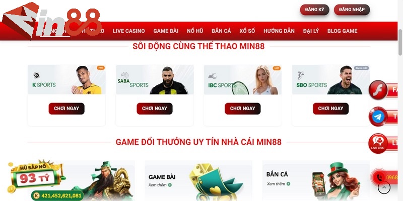 Nhà cái MIN88 có tiếng tăm lớn trên thị trường Châu Á